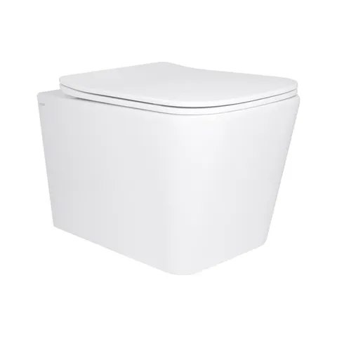 Унітаз підвісний Qtap Tern Ultra Quiet безобідковий з сидінням Soft-close WHITE QT17332303AW