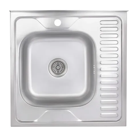 Кухонна мийка Brinex 6060-L 0,6 мм Satin (BRIN6060LSAT06)