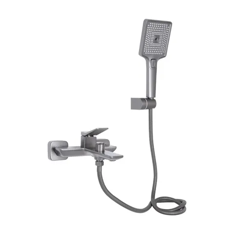 Змішувач для ванни Qtap Presto (з душовим гарнітуром) QTPRE259GRP45584 Gunmetal Black