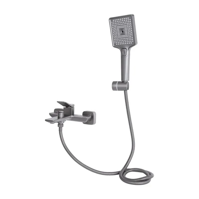 Змішувач для ванни Qtap Presto (з душовим гарнітуром) QTPRE259GRP45584 Gunmetal Black — фото 3