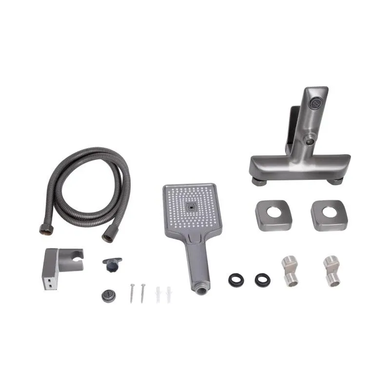 Змішувач для ванни Qtap Presto (з душовим гарнітуром) QTPRE259GRP45584 Gunmetal Black — фото 7