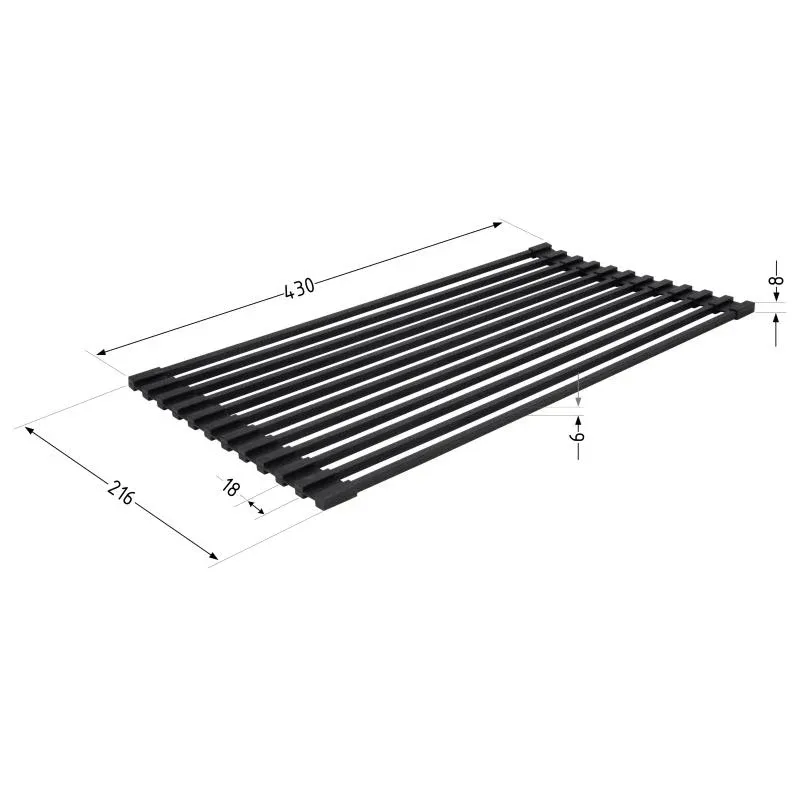 Сушарка на кухонну мийку Lidz Acsis LA04 Black, квадратна основа, для посуду 430х216 мм LDACSLA04BLM49762 — фото 2
