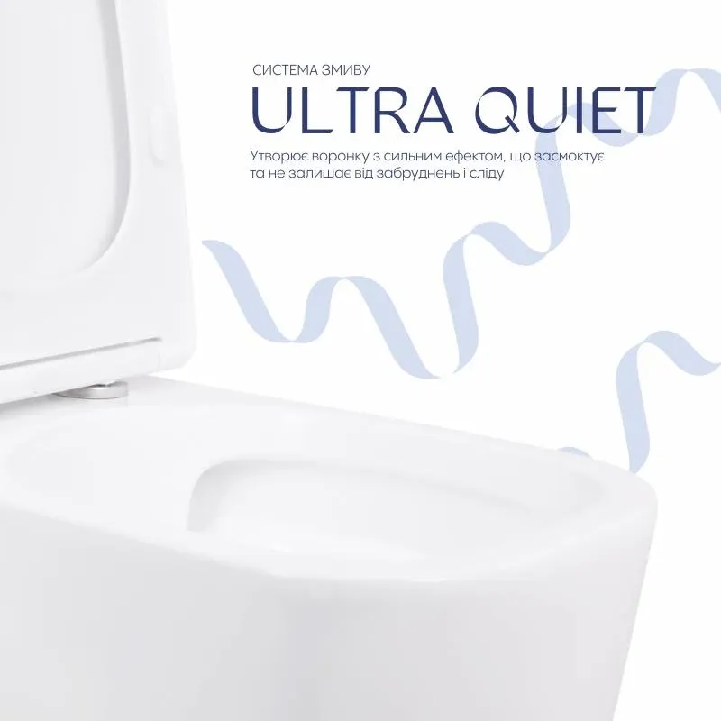 Унітаз підлоговий Qtap Aquarius Ultra Quiet 620×355×790 мм з сидінням Soft-close, White QTAQAW27W49262 — фото 5