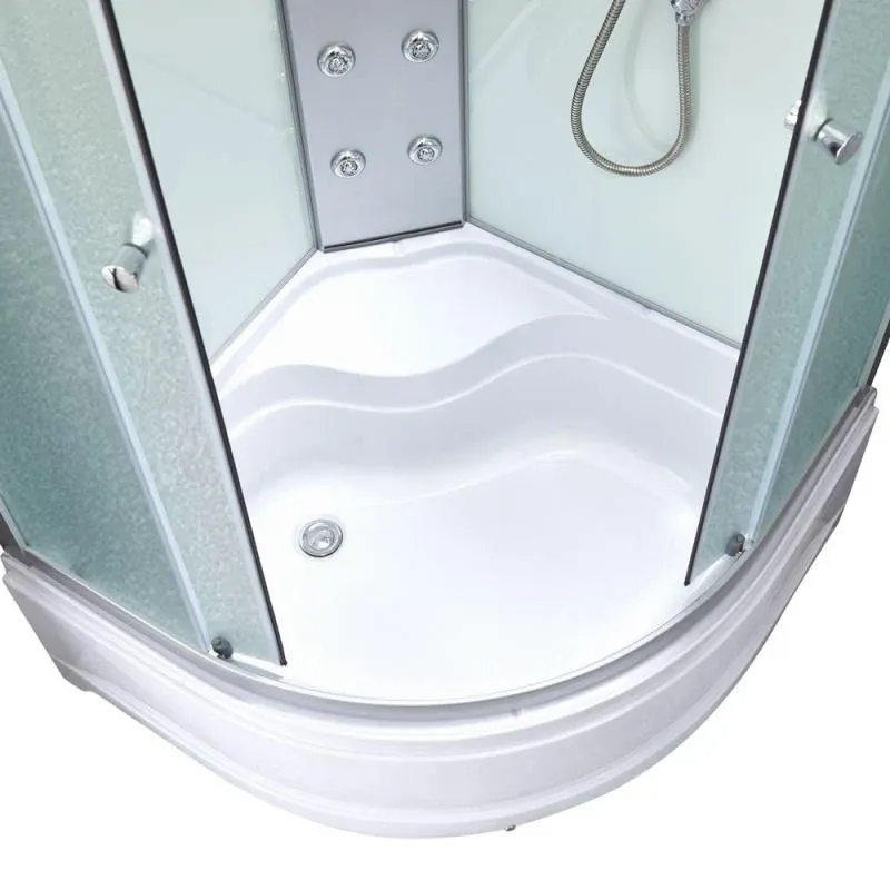 Гідромасажний бокс Lidz Tani SBM90x90.SAT.HIGH.FR, скло Frost 4 мм — фото 4