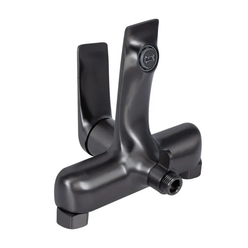 Змішувач для ванни Qtap Vlasta New (з душовим гарнітуром) QTVLA259GMB45643 Gunmetal Black PVD — фото 6
