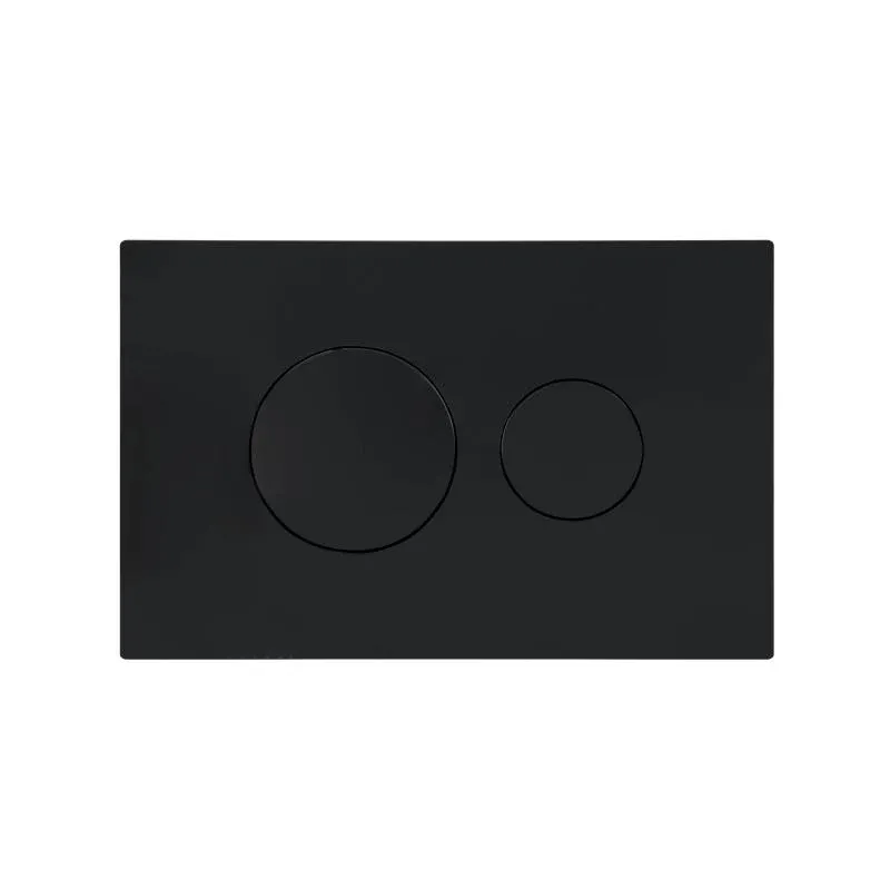Клавіша змиву Qtap Standard 152x236x28 мм, Matt Black, кругла QTSTD164BLM49470