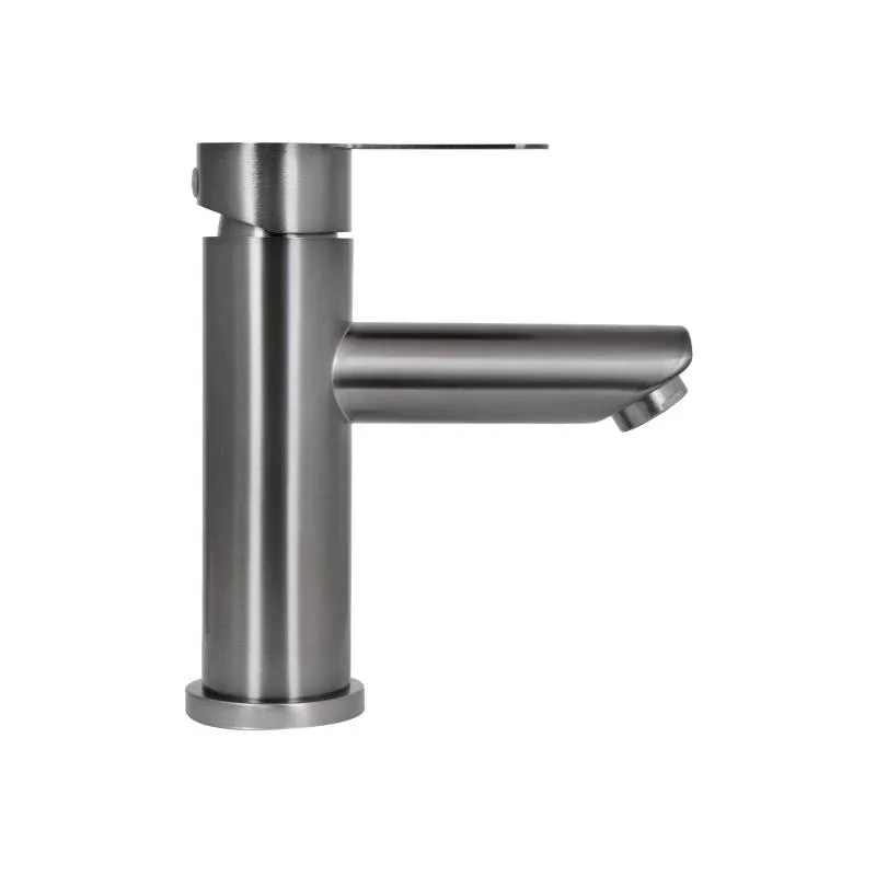 Змішувач для раковини Brinex Pure 001F низький  Gunmetal Black BRIPUR001FGRP — фото 4