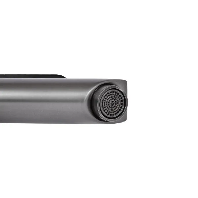 Змішувач для раковини Brinex Pure 001F низький  Gunmetal Black BRIPUR001FGRP — фото 6