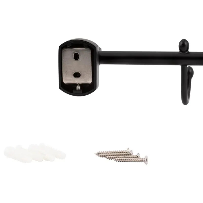 Тримач для рушника Qtap Liberty 3 гачка 365 мм QTLIBBLM1154-3 Black — фото 3