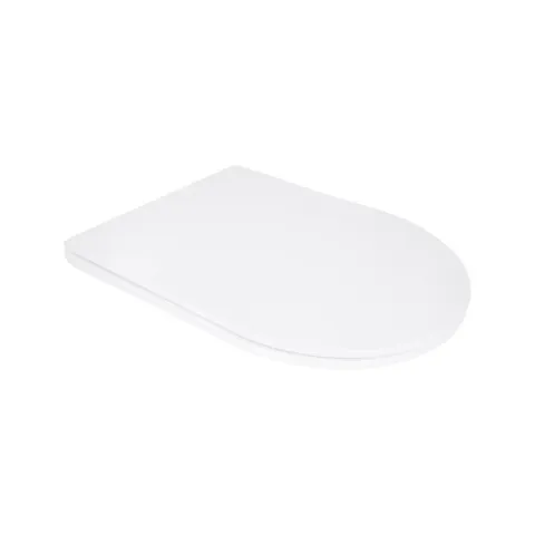 Сидіння для унітазу Qtap (Taurus 520) 455x365x38 мм, White, з мікроліфтом, Slim Duroplast, Quick Release QTSC179W49384