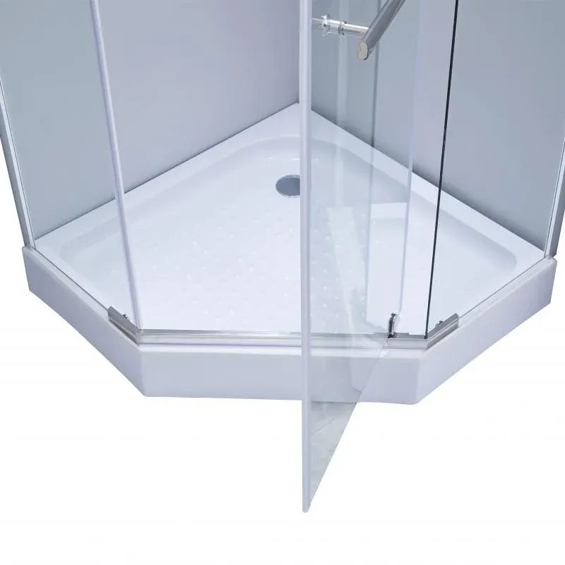 Душова кабіна Lidz Dozorca SC90x90.CRM.LOW.TR, скло прозоре 6 мм — фото 3