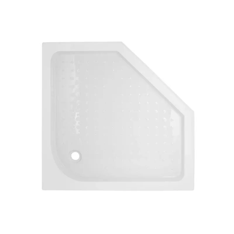 Lidz Душовий піддон DOZORCA SC90x90.LOW, низький, п'ятикутний, акриловий + ніжки, діаметр зливу 50 мм — фото 3