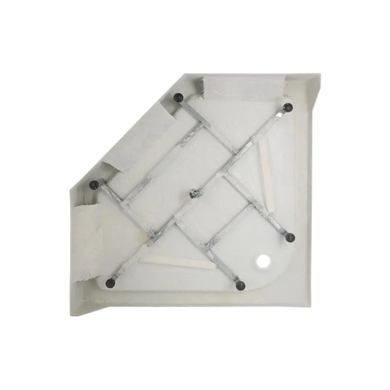 Lidz Душовий піддон DOZORCA SC90x90.LOW, низький, п'ятикутний, акриловий + ніжки, діаметр зливу 50 мм — фото 4