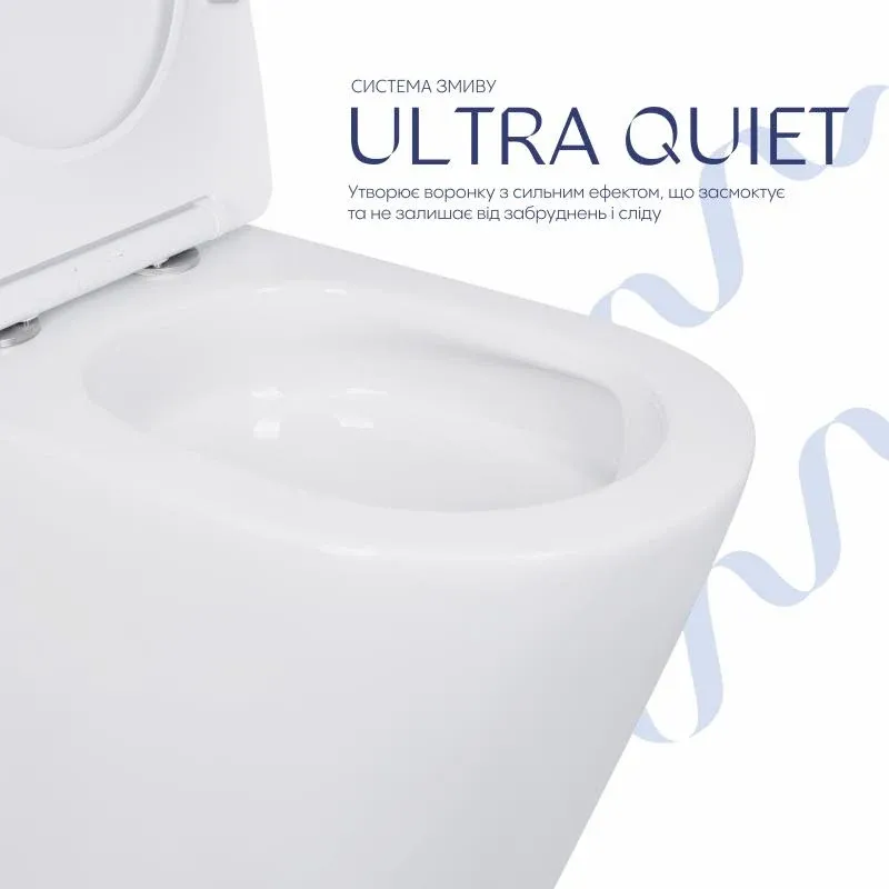 Унітаз-компакт Qtap Scorpio безободковий Ultra Quiet з сидінням Soft-close QT14226088AW — фото 5