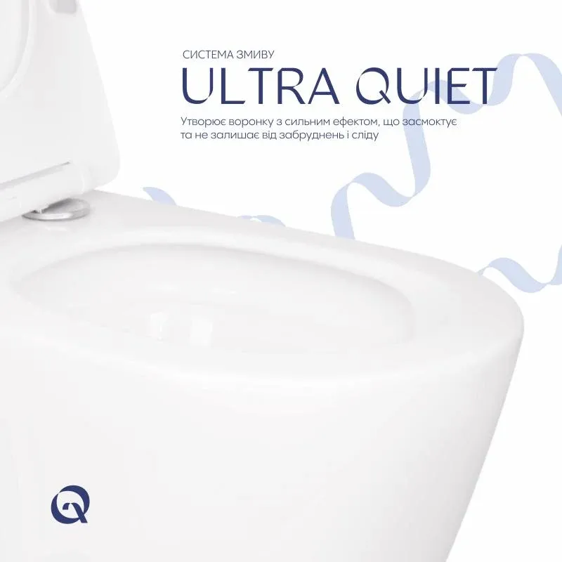 Унітаз підвісний Qtap Scorpio безободковий Ultra Quiet з сидінням Soft-close QT14332380AW — фото 6