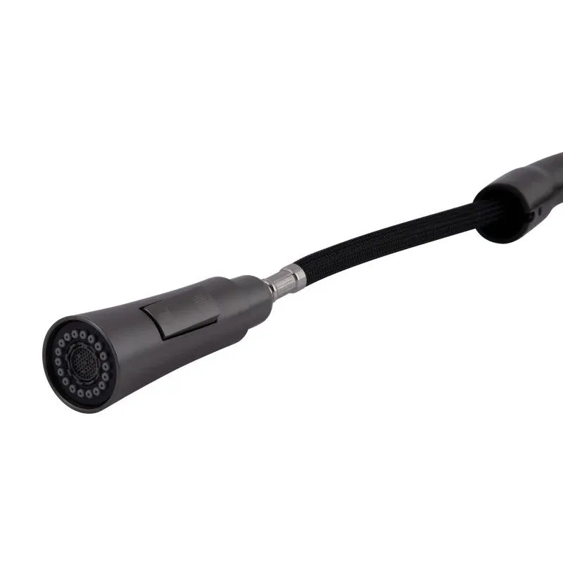 Змішувач для кухні Qtap Vlasta New з висувним виливом QTVLA344GMB45647 Gunmetal Black PVD — фото 4