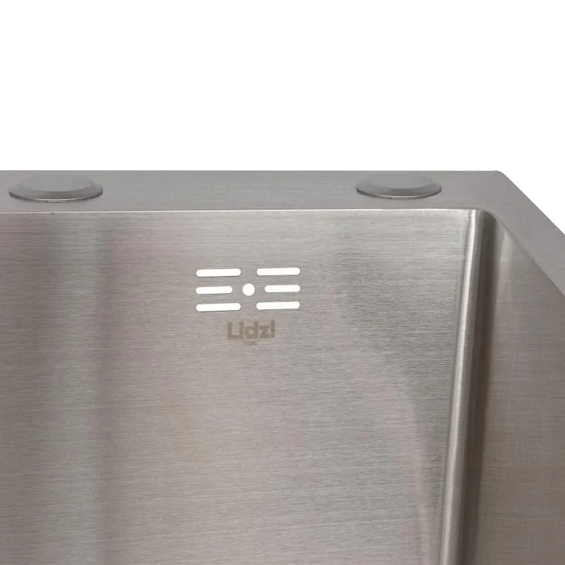 Мийка для кухні інтегрована Lidz Handmade H6350L крило ліворуч (LDH6350BRUL45588) Brushed Steel 3,0/1,0 мм — фото 4