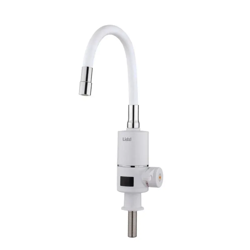 Проточний кран-водонагрівач з гнучким виливом для кухні  Lidz Warm 065  LDWAR065WHI49097 White/White — фото 3