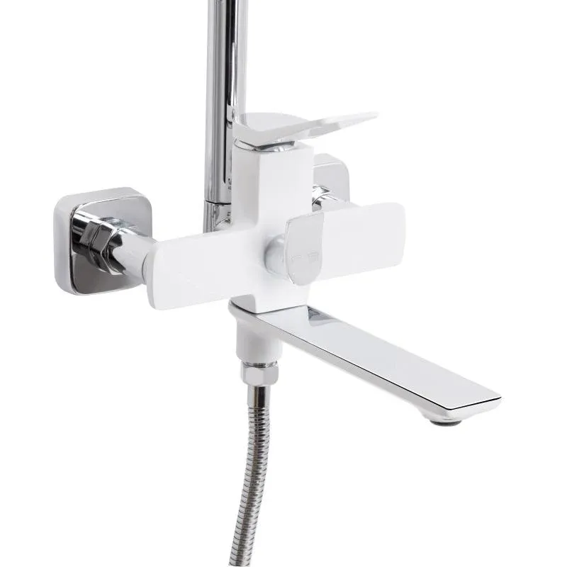 Душова система універсальна Qtap Presto на три споживачі (з виливом) QTPRE111CRW45580 Chrome/White — фото 3