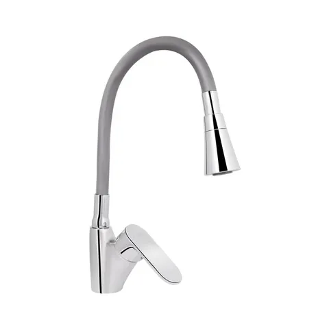 Змішувач для кухні Lidz Tani 007F3 з гнучким виливом (k40) LDTAN007F3GCR31869 Chrome/Grey