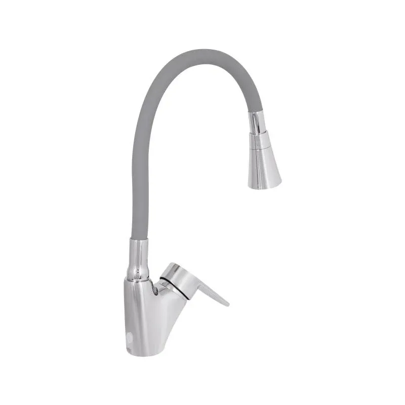 Змішувач для кухні Lidz Tani 007F3 з гнучким виливом (k40) LDTAN007F3GCR31869 Chrome/Grey — фото 4