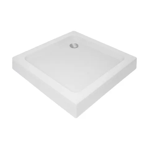 Душовий піддон KAPIELKA ST80x80х14 низький, квадратний, діаметр зливу 52 мм Lidz