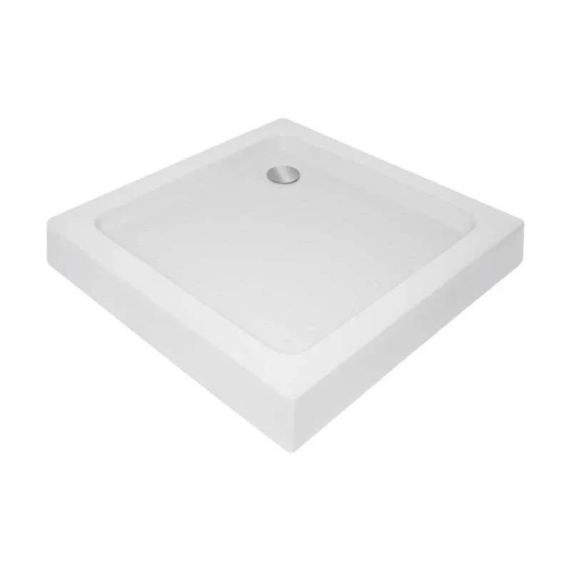 Душовий піддон KAPIELKA ST80x80х14 низький, квадратний, діаметр зливу 52 мм Lidz