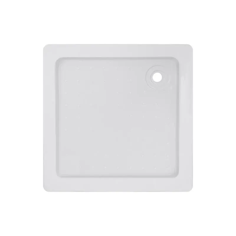 Душовий піддон KAPIELKA ST80x80х14 низький, квадратний, діаметр зливу 52 мм Lidz — фото 3