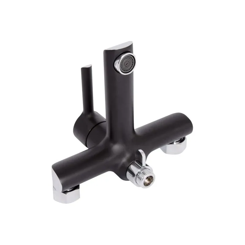 Змішувач для ванни Qtap Grand (з душовим гарнітуром) QTGRABCR006 Chrome/Black — фото 4