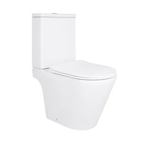 Унітаз підлоговий Qtap Dove Rimless безобідковий з сидінням Soft-close WHITE QT06228380BW