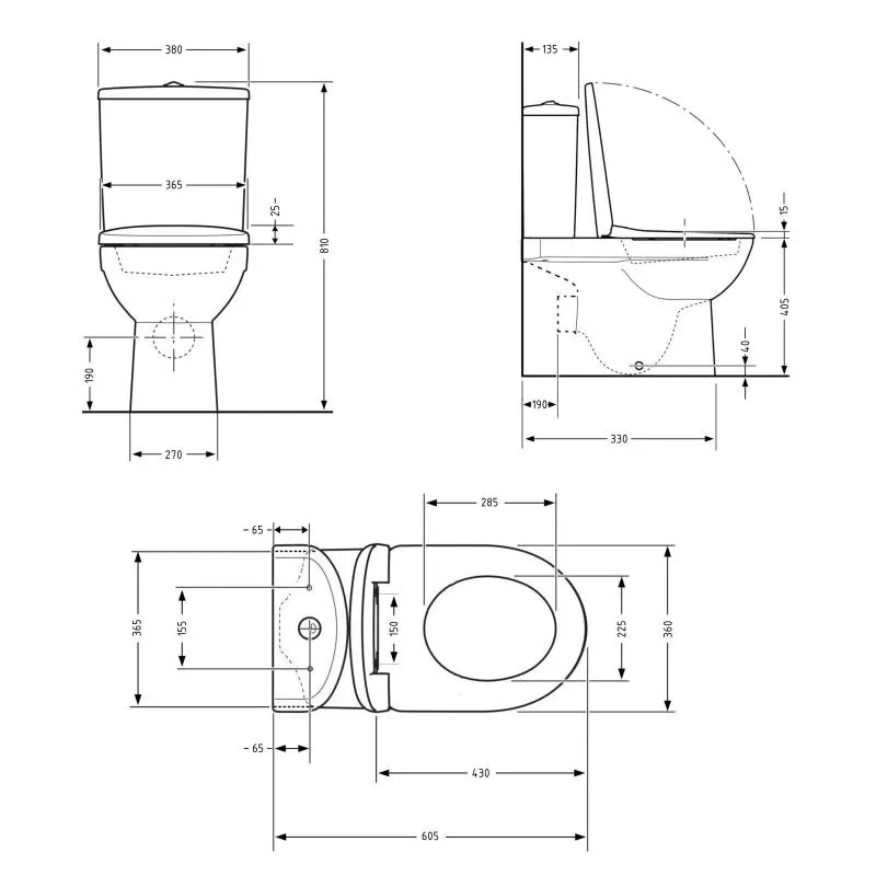 Унітаз підлоговий Qtap Dove Rimless безобідковий з сидінням Soft-close WHITE QT06228380BW — фото 2