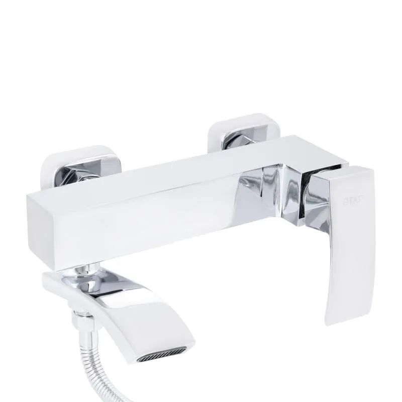 Змішувач для ванни Qtap Swan Cascada з поворотним виливом (з душовим гарнітуром) QTSWA260CRM45565 Chrome — фото 3