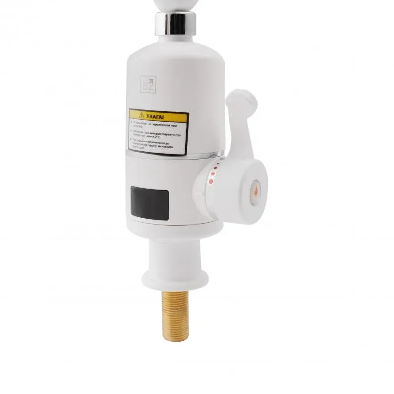 Проточний кран-водонагрівач кухонний для кухні Lidz Warm 057 LDWAR057WCR24983 White / Chrome — фото 3