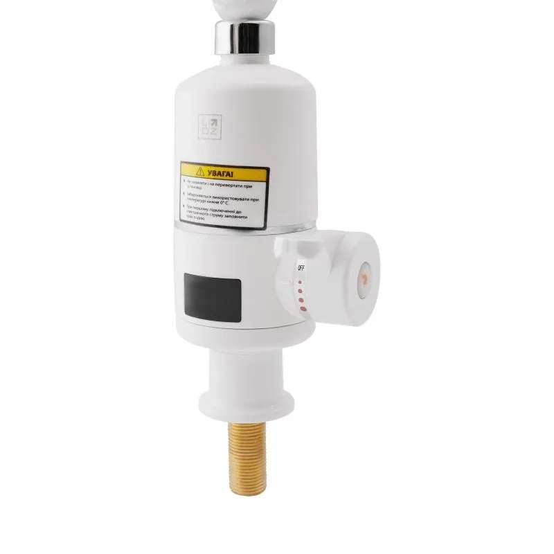 Проточний кран-водонагрівач кухонний для кухні Lidz Warm 057 LDWAR057WCR24983 White / Chrome — фото 4