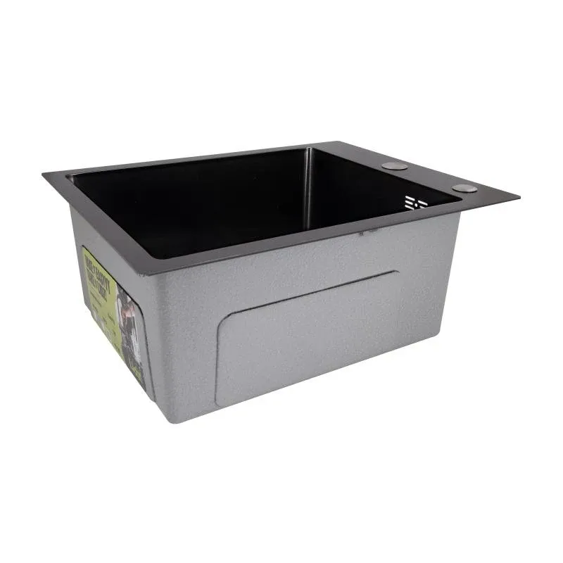 Мийка для кухні інтегрована Lidz Handmade H4050B Brushed Black PVD 3,0/1,0 мм LDH4050BRUBLM49439 — фото 4