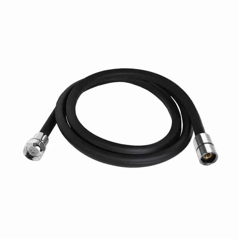 Шланг для ручного душу Qtap Hadice 1600 мм прямоугольний QTHADPVCSQ160B Black Matt