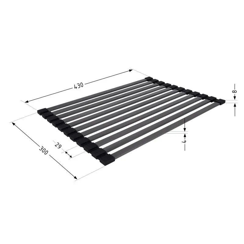 Сушарка на кухонну мийку Lidz Acsis LA14 Black, плоска основа, для посуду 430х300 мм LDACSLA14BLM49768 — фото 2
