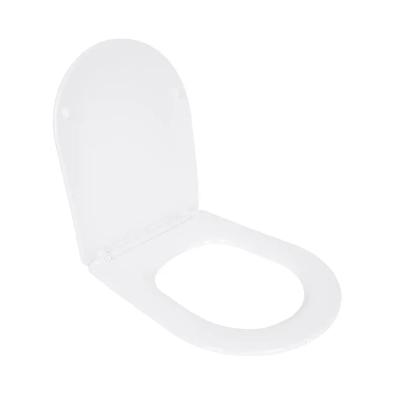 Сидіння для унітазу Qtap (Evia, Arvin, Leo 630) 410x330x22 мм, White, з мікроліфтом, Slim Duroplast, Quick Release QTSC179W49264 — фото 3