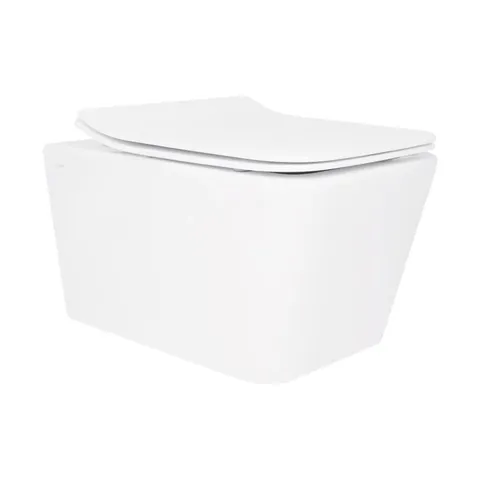 Унітаз підвісний Qtap Crow Rimless безобідковий з сідінням Soft-close QT05335170W