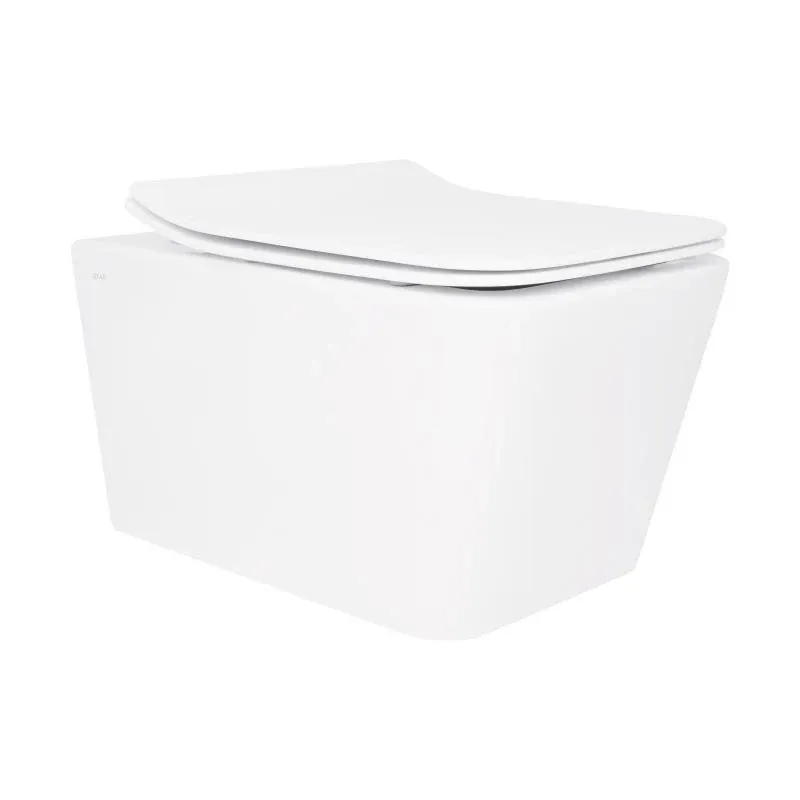 Унітаз підвісний Qtap Crow Rimless безобідковий з сідінням Soft-close QT05335170W