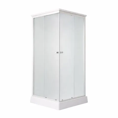 Душовий бокс Lidz Kubis SB90x90.SAT.LOW.FR, скло Frost 4 мм