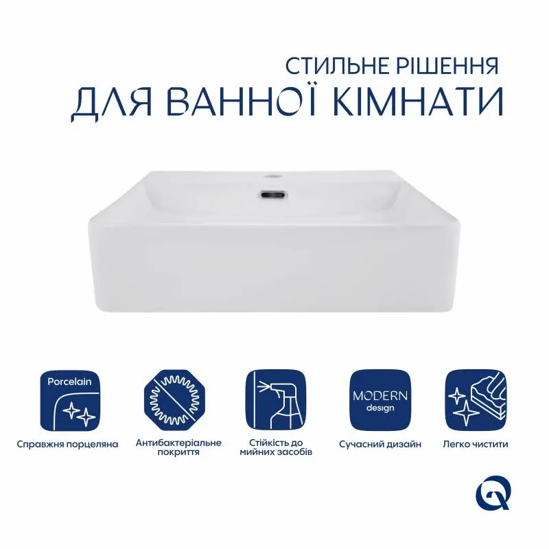 Раковина Qtap Nando LT 500х420х130 White QT12116146AW — фото 3