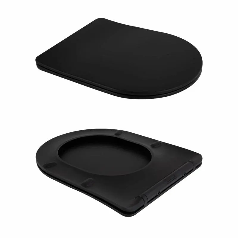 Унітаз підвісний Qtap Scorpio Ultra Quiet безобідковий з сидінням Soft-close MATT BLACK QT14332380AMB — фото 8