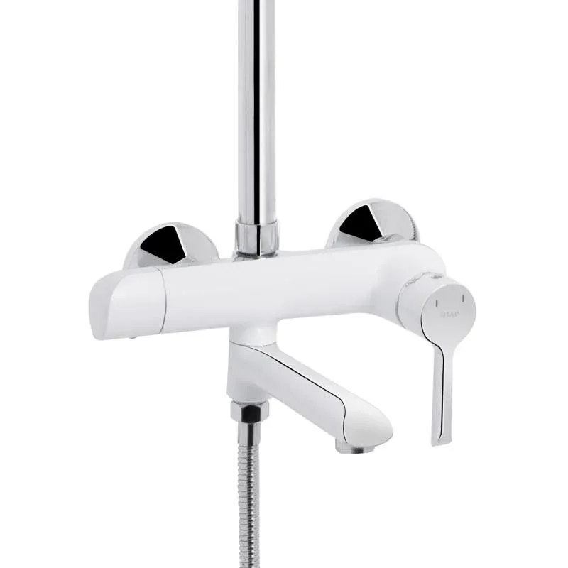 Душова система універсальна Qtap Grand на три споживачі (з виливом) QTGRAWCR1004 Chrome/White — фото 3