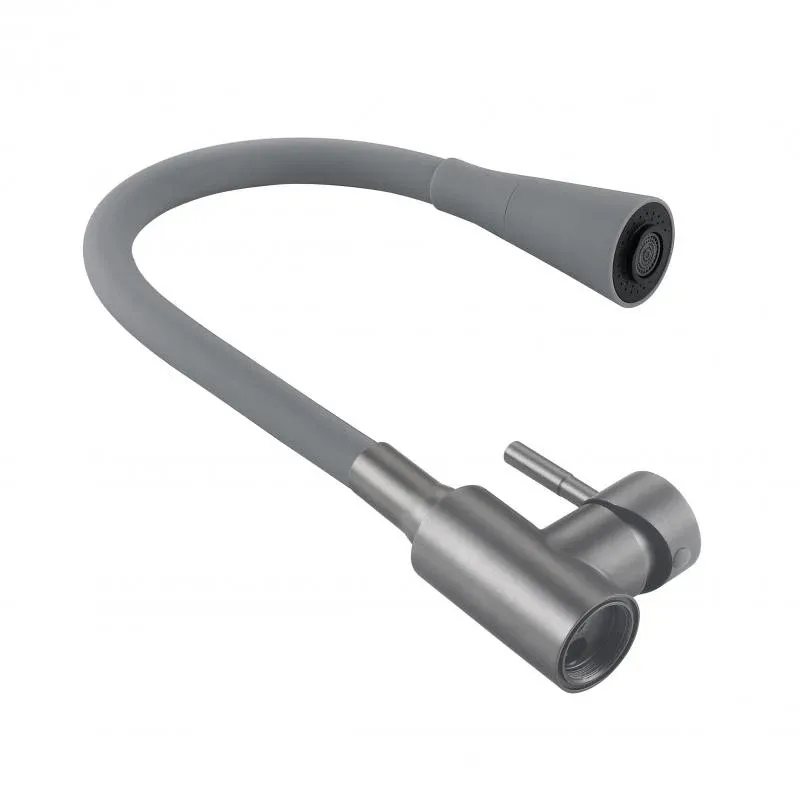 Змішувач для кухні Lidz Aria 015F31 (k35) з гнучким виливом LDARI015F31GGRP49567 Graphite/Grey — фото 6