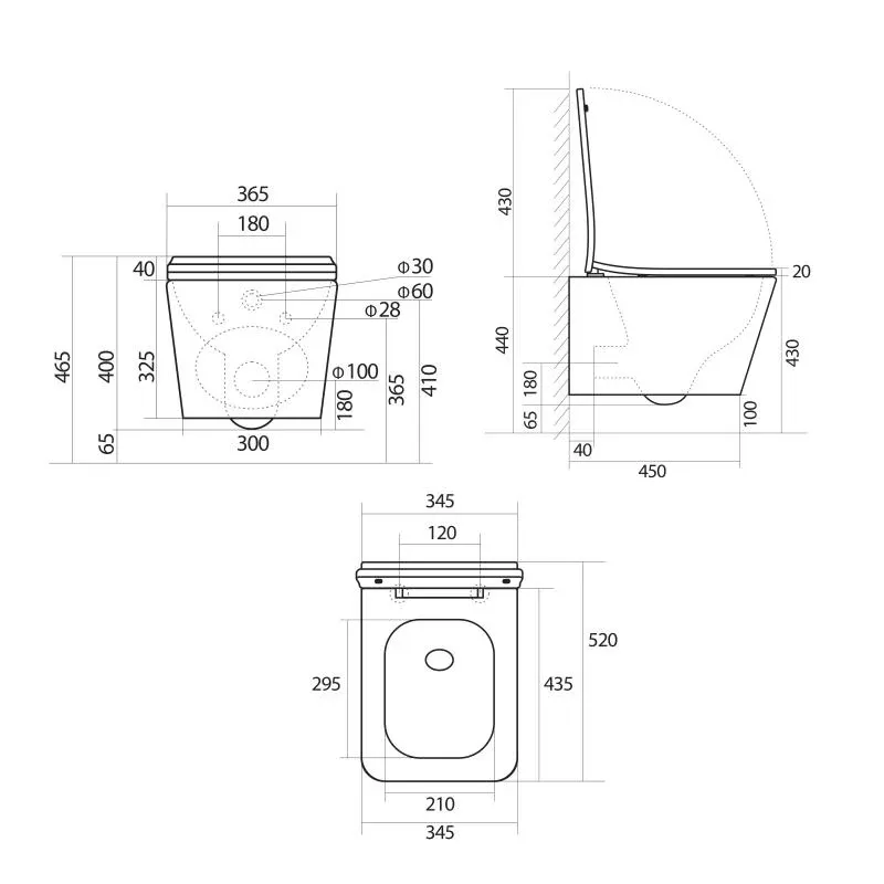 Унітаз підвісний Qtap Tern Ultra Quiet 520×345×325 мм, Marble, з сидінням Slim Duroplast / Soft-close / Quick Release QTTER26MR49002 — фото 2