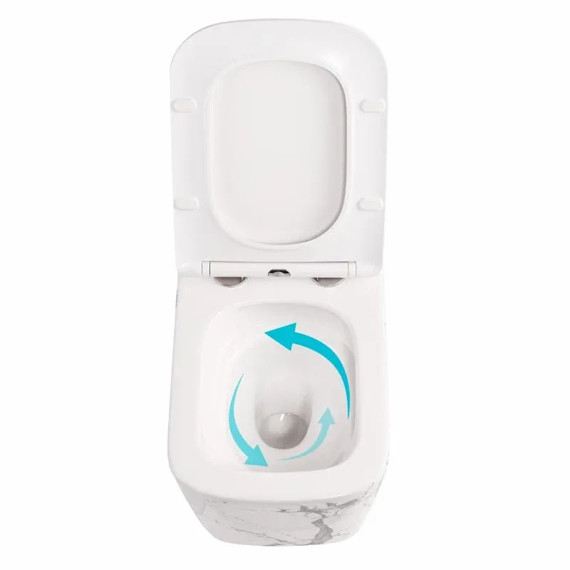 Унітаз підвісний Qtap Tern Ultra Quiet 520×345×325 мм, Marble, з сидінням Slim Duroplast / Soft-close / Quick Release QTTER26MR49002 — фото 6