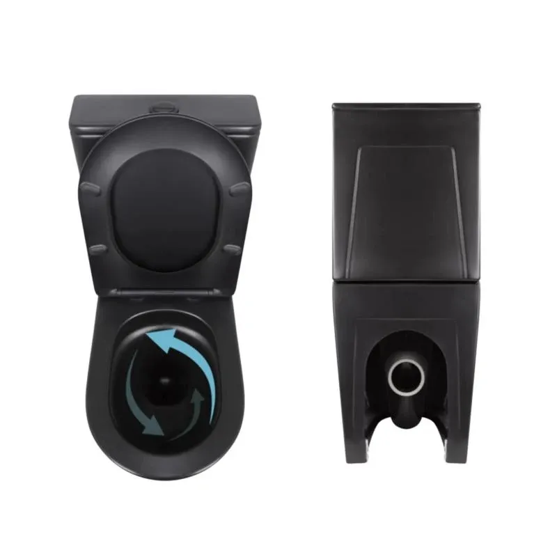 Акційний набір: Унітаз напольний Robin Ultra Quiet QT13226083AMB 660x360x855 Black + Біде напольне Robin QT13442141CMB 565x360x405 Black — фото 5