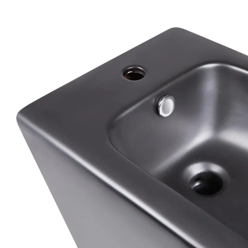 Акційний набір: Унітаз напольний Robin Ultra Quiet QT13226083AMB 660x360x855 Black + Біде напольне Robin QT13442141CMB 565x360x405 Black — фото 7