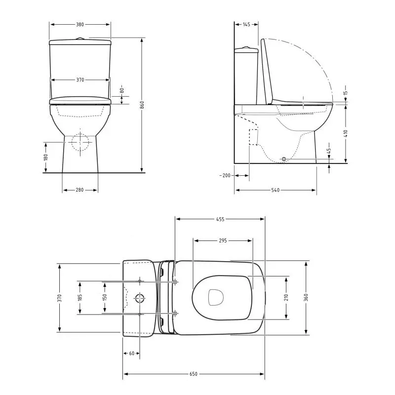 Унітаз підлоговий Qtap Crow Eco безобідковий з сідінням Soft-close QTCRO27W48750 — фото 2